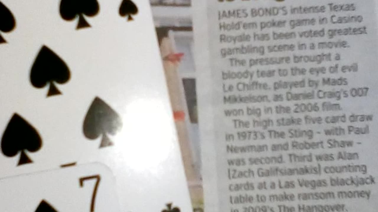 James Bond wins Top Movie Gambling Scene