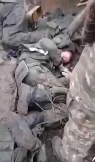 Dead Russians Left in a Trench