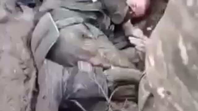 Dead Russians Left in a Trench