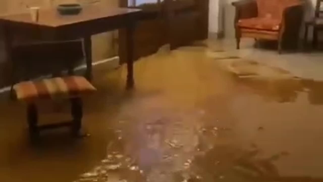 Heavy Flood At Restaurant Can Penasso In Bunyola Of Mallorca, Spain