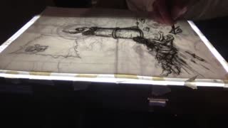 Time lapse: charcoal art for page 111 in 15 minutes