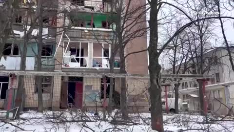 Russian strikes on Kharkiv leave buildings in ruins