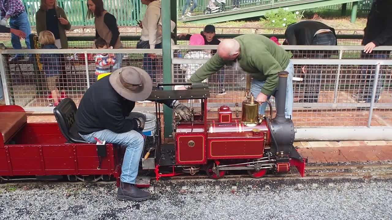 Taking a trip on the Stirling Miniature Railway