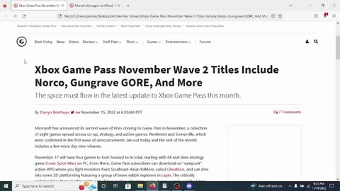 RapperJJJ LDG Clip: Xbox Game Pass November Wave 2 Titles Include Norco, Gungrave GORE, And More