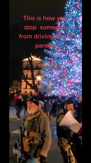 Lansing, Michigan. Silver Bells Parade on Sunday night. Same day as Wisconsin tragedy