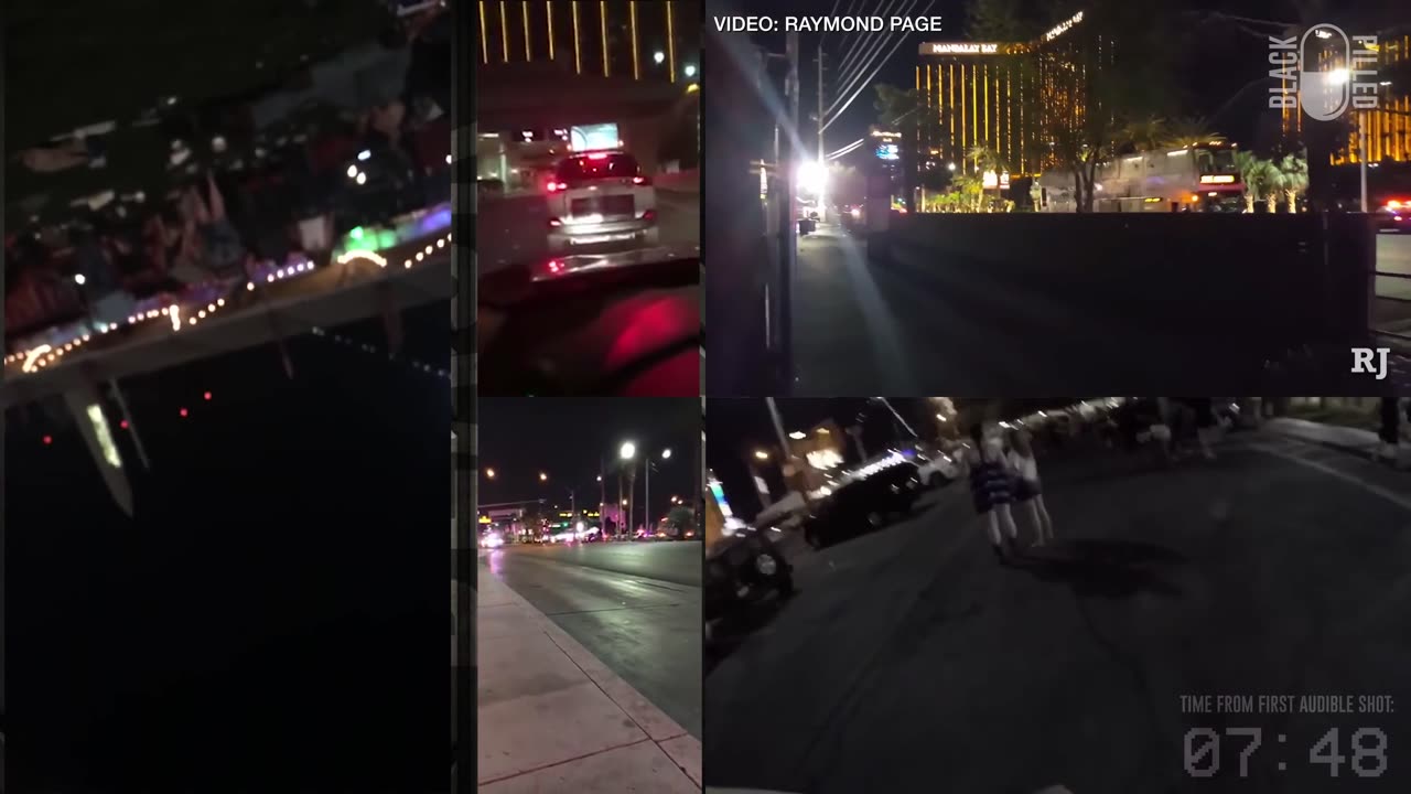 Entire 2017 Las Vegas Mass Shooting - continuous synced from different angles at 4k