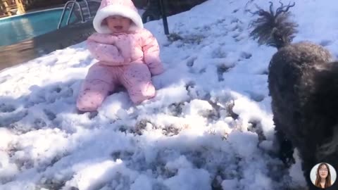 Funniest Baby First Snow Fails Baby Outdoor Video