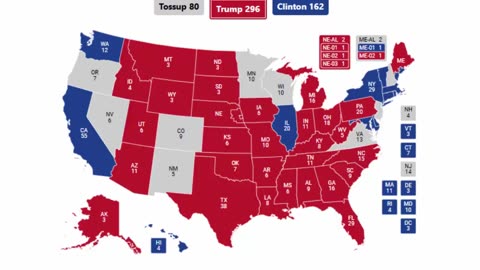 Trump Landslide 2016 Electoral Map
