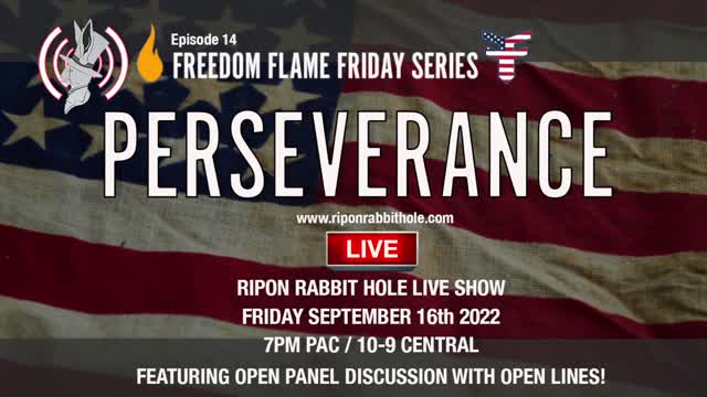 Freedom Flame Friday series with FFCW: PERSEVERANCE