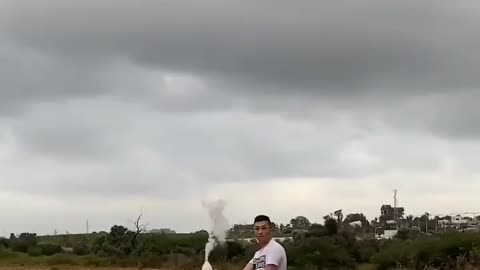 Liquid nitrogen rocket