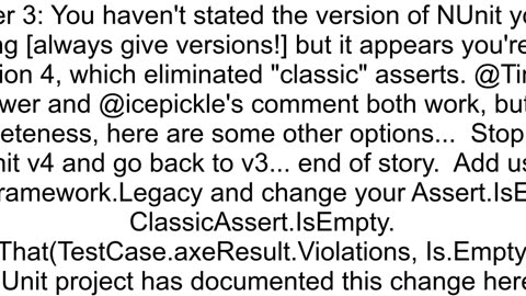 AssertIsEmpty deprecated