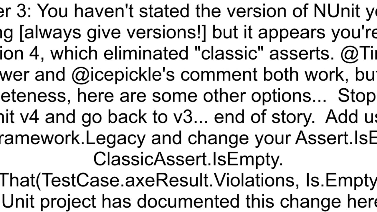 AssertIsEmpty deprecated