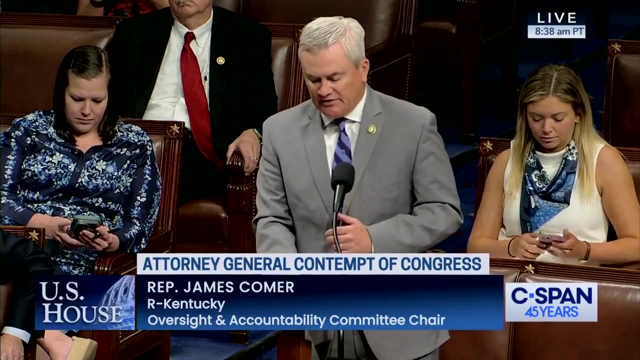 Rep Comer DEMANDS Justice, Shows His Support To Hold Garland In Contempt