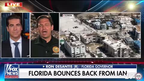 Ron DeSantis: Florida is roaring back after the hurricane.