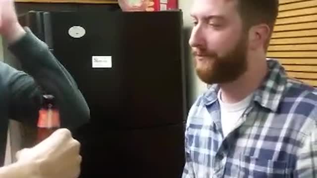 Nsfw guy drops beer on purpose