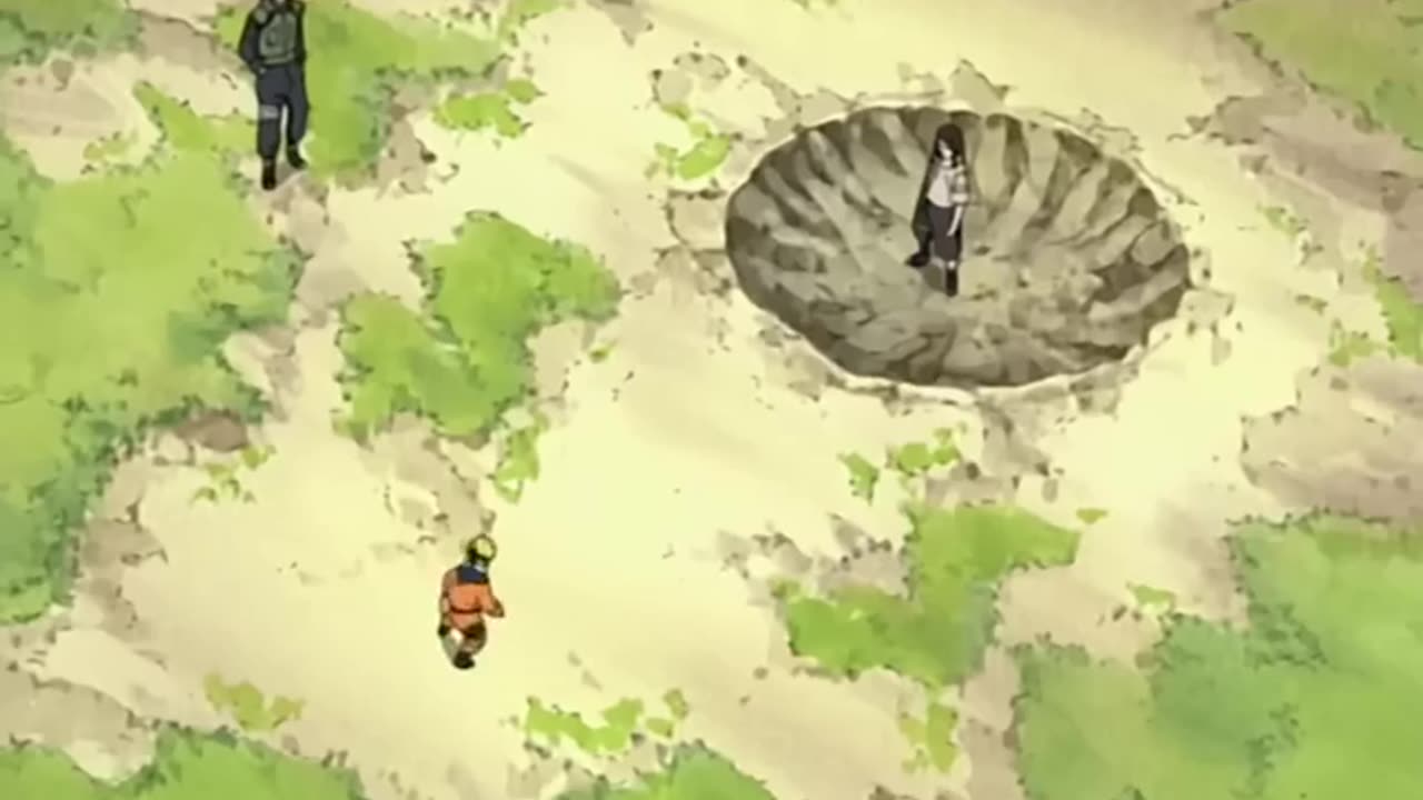 Naruto vs Neji, Naruto uses the nine tail fox chakra and beats Neji on the chunin exams