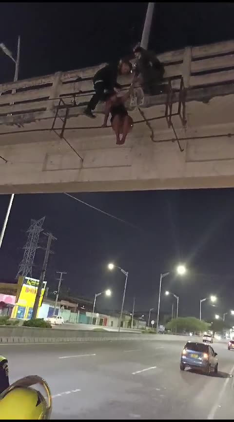 mujer se lance desde un puente