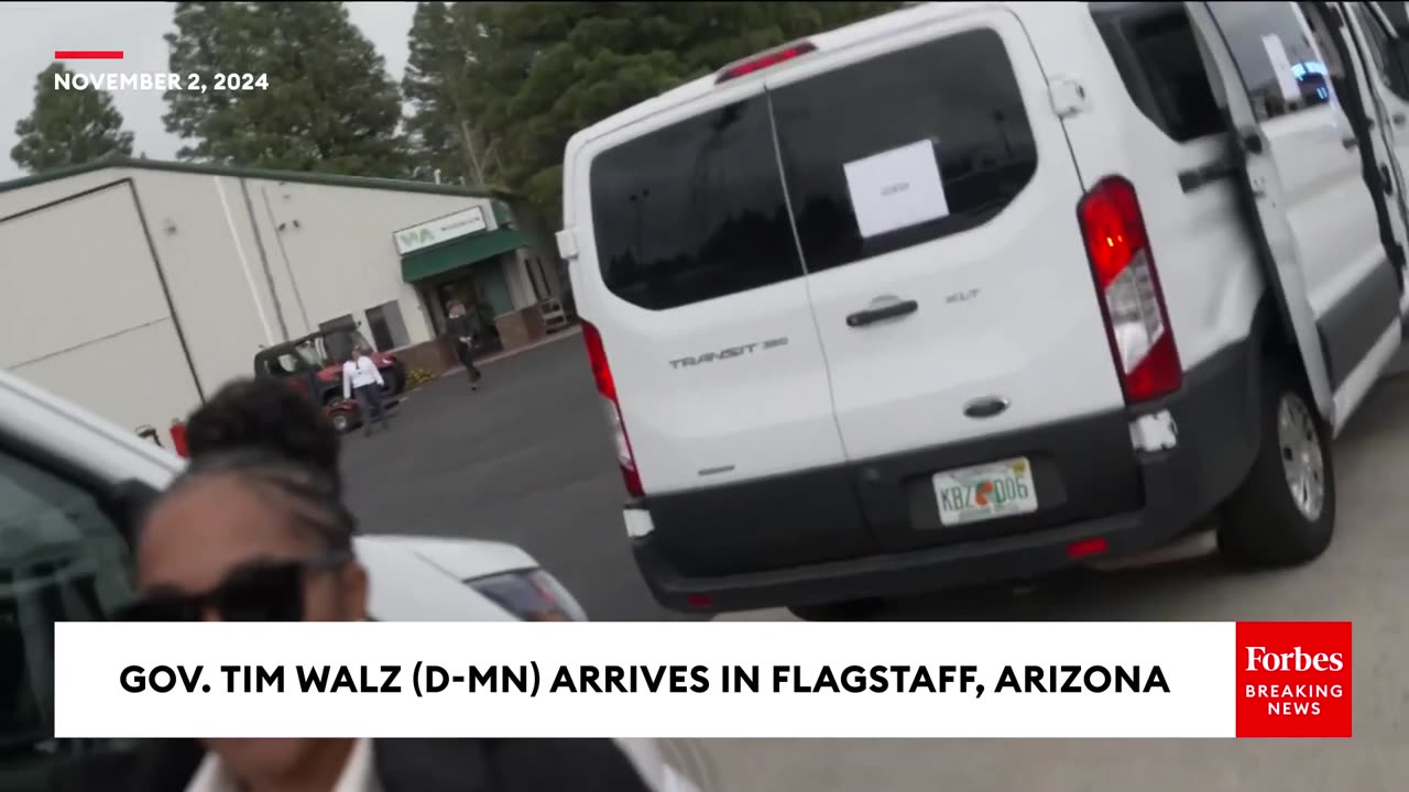 JUST IN- Tim Walz Arrives In Flagstaff, Arizona, Ahead Of Campaign Event