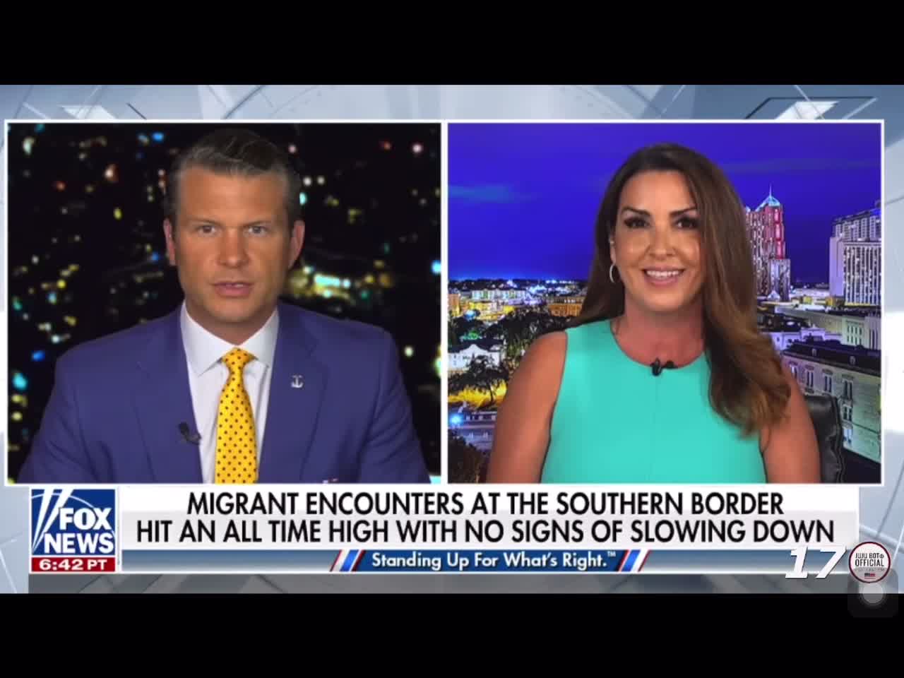 Sarah Carter with a live report from the Southern border.