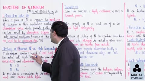 LEC#7 REACTIONS OF ALUMINIUM