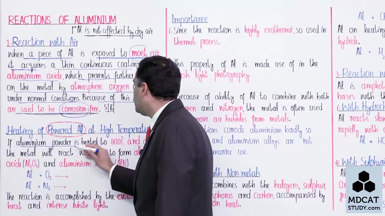 LEC#7 REACTIONS OF ALUMINIUM