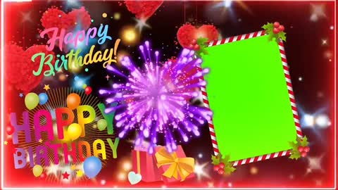 Happy birthday green screen status full screen birthday background