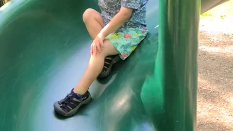 Slow Motion Toddler on Slide