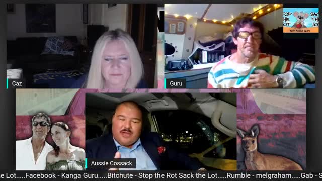 Guru and Caz with the Aussie Cossack