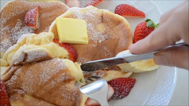 How to make Fluffy Japanese Pancakeスフレパンケーキの作り方