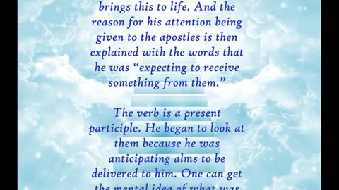 The Book of Acts 3:5 - Daily Bible Verse Commentary