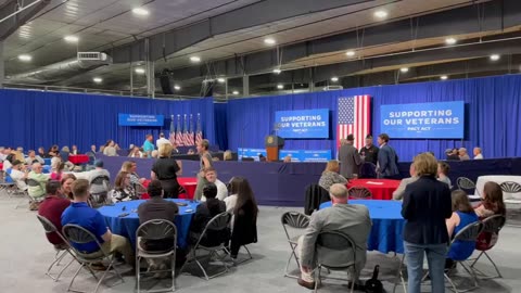 The scene from Nashua, NH awaiting Joe Biden arrival.