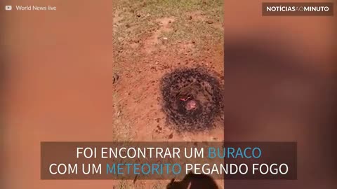 Meteorito em chamas cai em quintal nos EUA