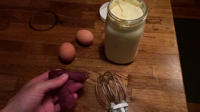 Raw Deer Tenderloin Raw Sour Milk Egg Yolks and Raw Manuka Honey