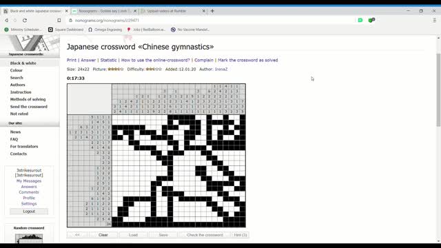 Nonograms - Chinese gymnastics