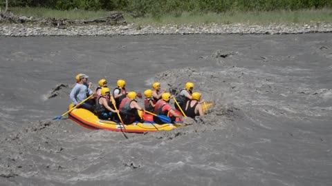 Rafting on the river