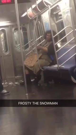 Man singing frosty the snowman