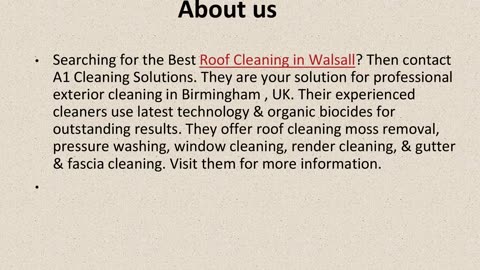 Best Roof Cleaning in Walsall.