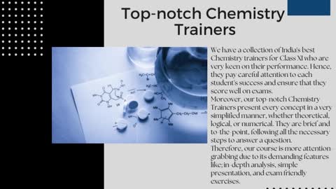 Chemistry Online Classes as per CBSE's class 11 chemistry syllabus