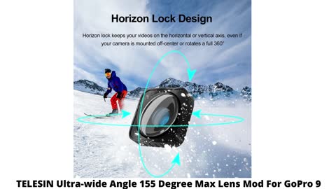 TELESIN Ultra-wide Angle 155 Degree Max Lens Mod For GoPro 9