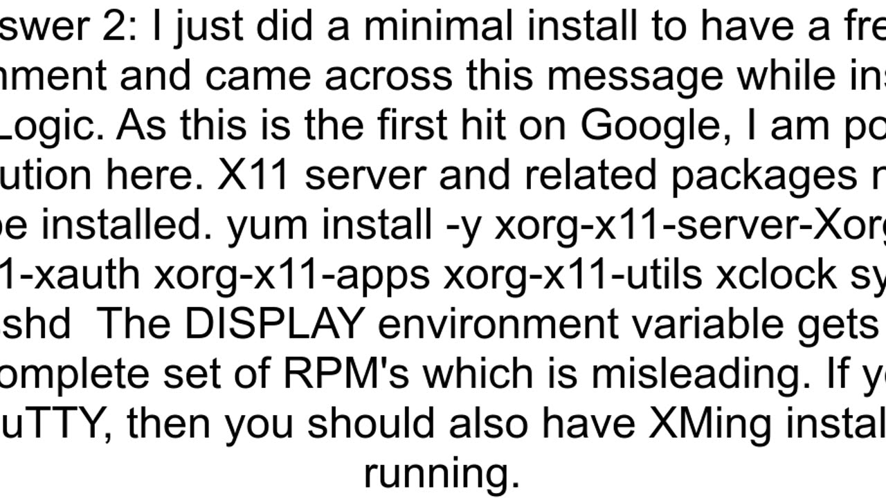 Checking monitor must be configured to display at least 256 colors DISPLAY environment variable not