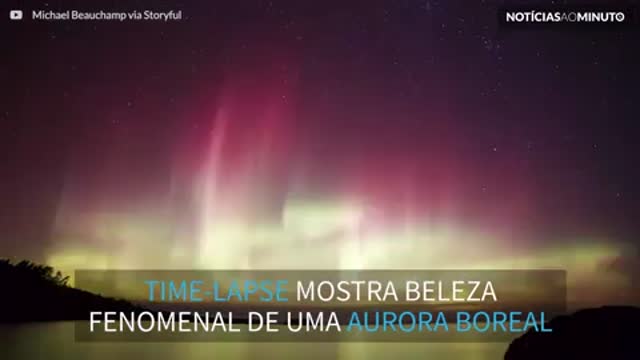 Time-lapse mostra a beleza de uma aurora boreal