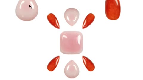 Spiny oyster orange pear cabochon 7*9mm pink poal round and square gemstone