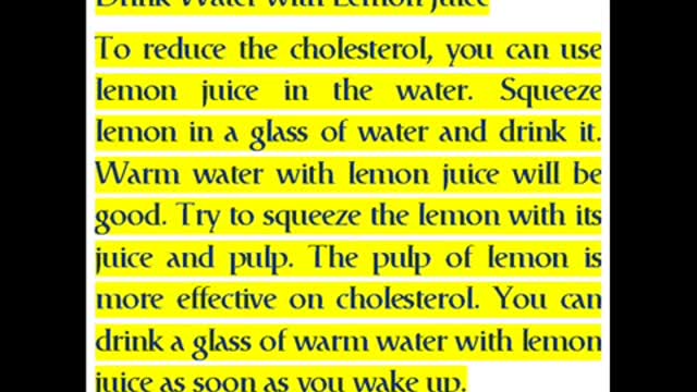 Tips for control your cholesterol