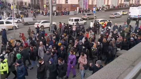 Protests in Moscow against Ukraine War