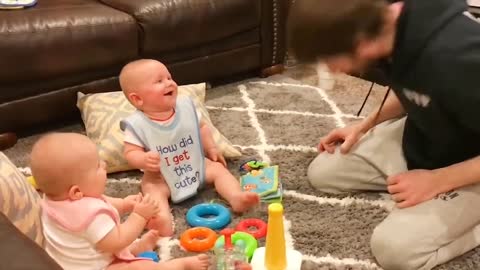 Funny baby laughing and fails