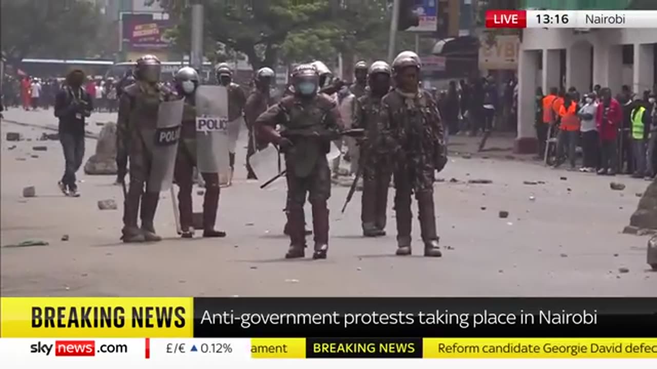 Kenya_ Tear gas used to break up anti-government protests in Nairobi SKY NEWS