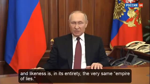 Vladimir Putin's Speech on Ukraine and US Foreign Policy and NATO - 24 February 2022, ENG Subtitles