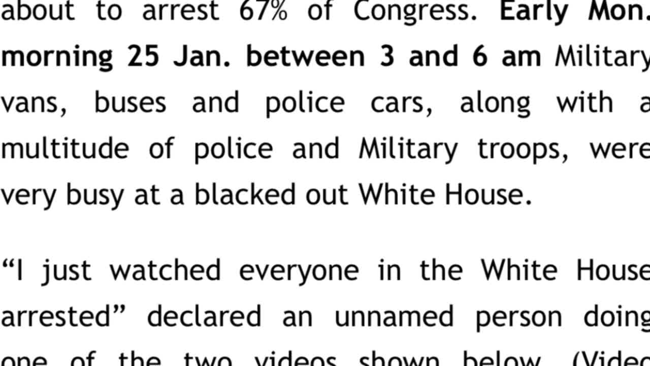 US Military at the White House Arresting Congress