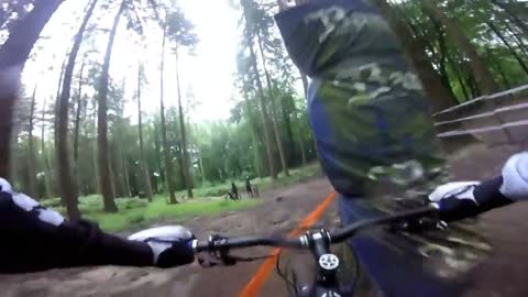 Helmet pov mtb fade to grey comp