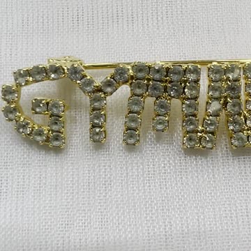 18KGP 2.1” Gymnast Brooch. Austrian Crystal Pin. Party. Event